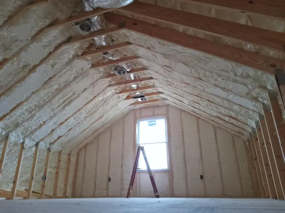 Spray foam roofing application for Crawl Space Insulation project in Sturgis